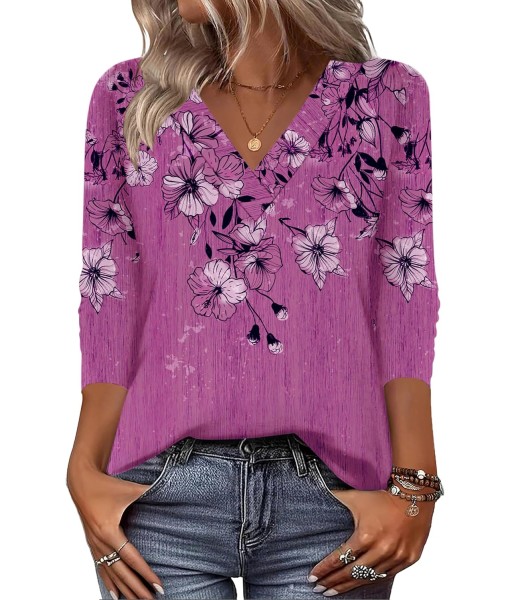 Zeagoo Women Long Sleeve Tops Dressy Casual V Neck Tshirts Basics Tee 2025 Fall Trendy Clothes