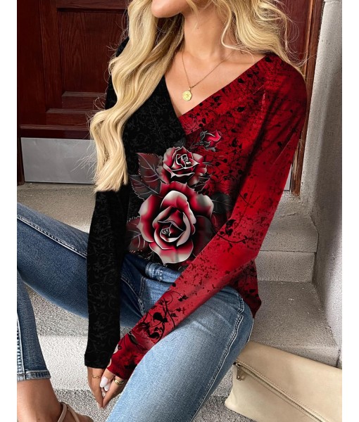 Zeagoo Women Long Sleeve Tops Dressy Casual V Neck Tshirts Basics Tee 2025 Fall Trendy Clothes
