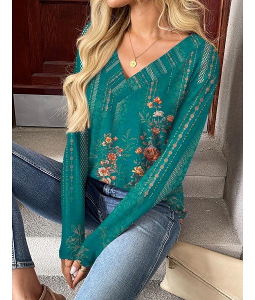 Zeagoo Women Long Sleeve Tops Dressy Casual V Neck Tshirts Basics Tee 2025 Fall Trendy Clothes