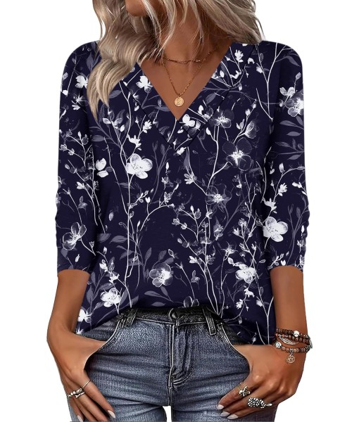 Zeagoo Women Long Sleeve Tops Dressy Casual V Neck Tshirts Basics Tee 2025 Fall Trendy Clothes
