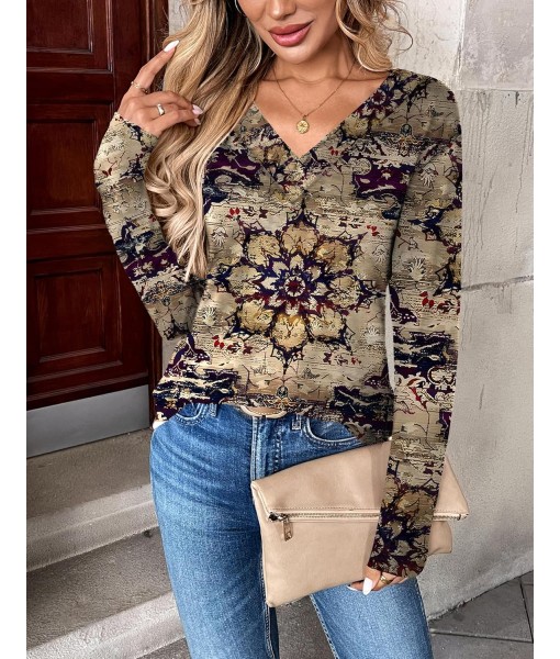 Zeagoo Women Long Sleeve Tops Dressy Casual V Neck Tshirts Basics Tee 2025 Fall Trendy Clothes