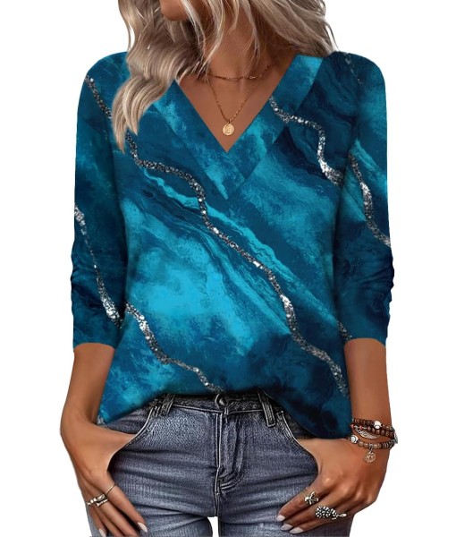 Zeagoo Women Long Sleeve Tops Dressy Casual V Neck Tshirts Basics Tee 2025 Fall Trendy Clothes