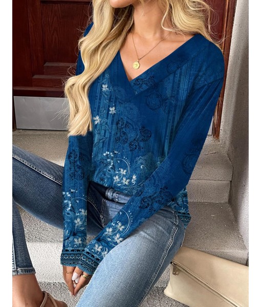 Zeagoo Women Long Sleeve Tops Dressy Casual V Neck Tshirts Basics Tee 2025 Fall Trendy Clothes