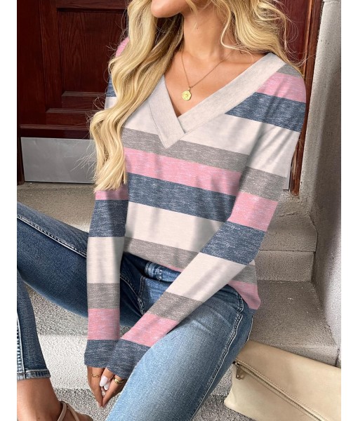 Zeagoo Women Long Sleeve Tops Dressy Casual V Neck Tshirts Basics Tee 2025 Fall Trendy Clothes