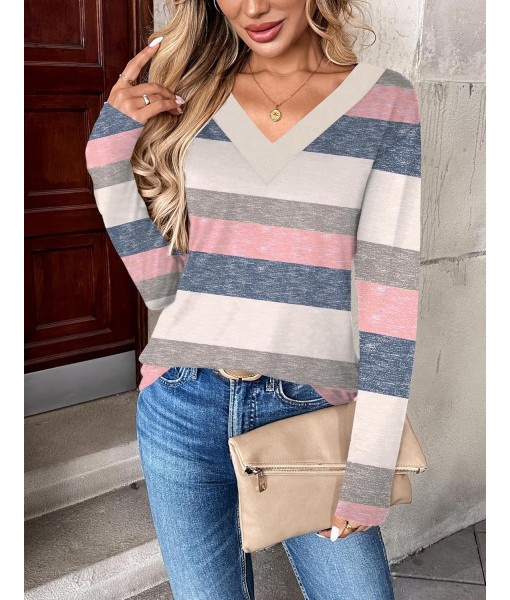 Zeagoo Women Long Sleeve Tops Dressy Casual V Neck Tshirts Basics Tee 2025 Fall Trendy Clothes