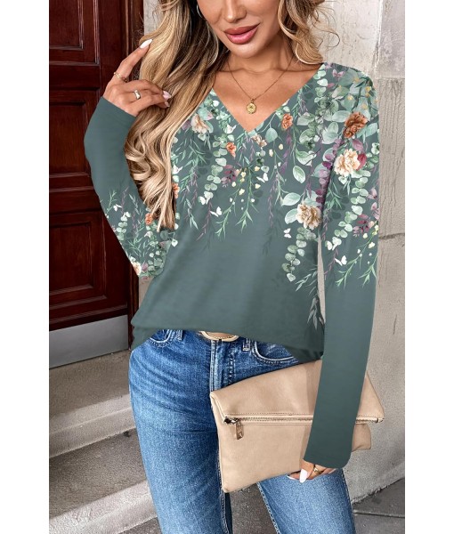 Zeagoo Women Long Sleeve Tops Dressy Casual V Neck Tshirts Basics Tee 2025 Fall Trendy Clothes