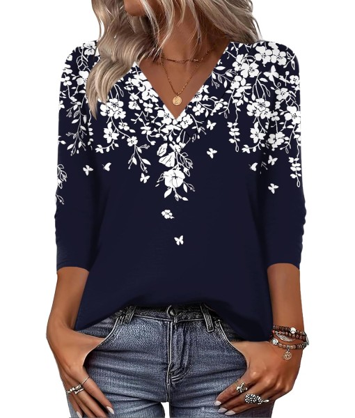Zeagoo Women Long Sleeve Tops Dressy Casual V Neck Tshirts Basics Tee 2025 Fall Trendy Clothes