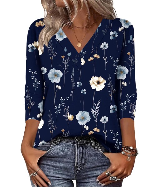 Zeagoo Women Long Sleeve Tops Dressy Casual V Neck Tshirts Basics Tee 2025 Fall Trendy Clothes