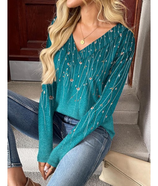Zeagoo Women Long Sleeve Tops Dressy Casual V Neck Tshirts Basics Tee 2025 Fall Trendy Clothes