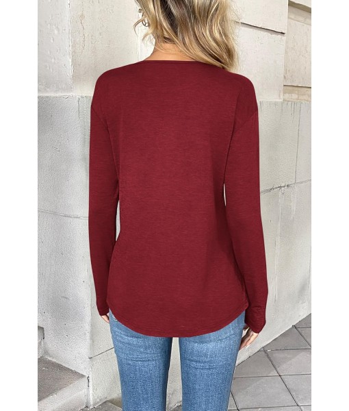 Zeagoo Women Long Sleeve Tops Dressy Casual V Neck Tshirts Basics Tee 2025 Fall Trendy Clothes