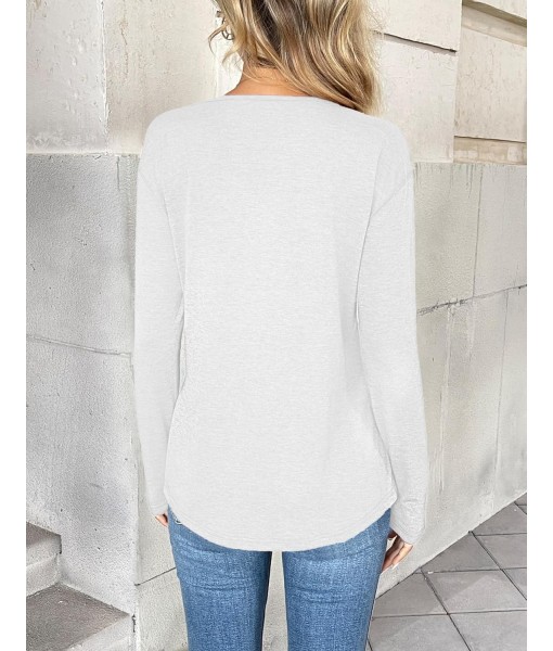 Zeagoo Women Long Sleeve Tops Dressy Casual V Neck Tshirts Basics Tee 2025 Fall Trendy Clothes
