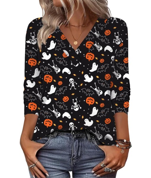 Zeagoo Women Long Sleeve Tops Dressy Casual V Neck Tshirts Basics Tee 2025 Fall Trendy Clothes