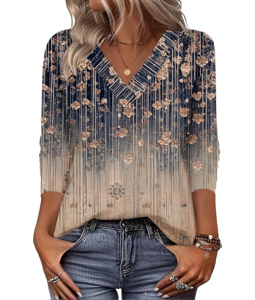 Zeagoo Women Long Sleeve Tops Dressy Casual V Neck Tshirts Basics Tee 2025 Fall Trendy Clothes