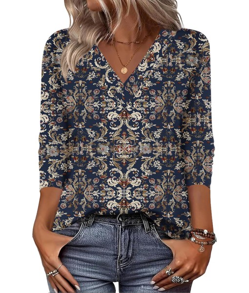 Zeagoo Women Long Sleeve Tops Dressy Casual V Neck Tshirts Basics Tee 2025 Fall Trendy Clothes