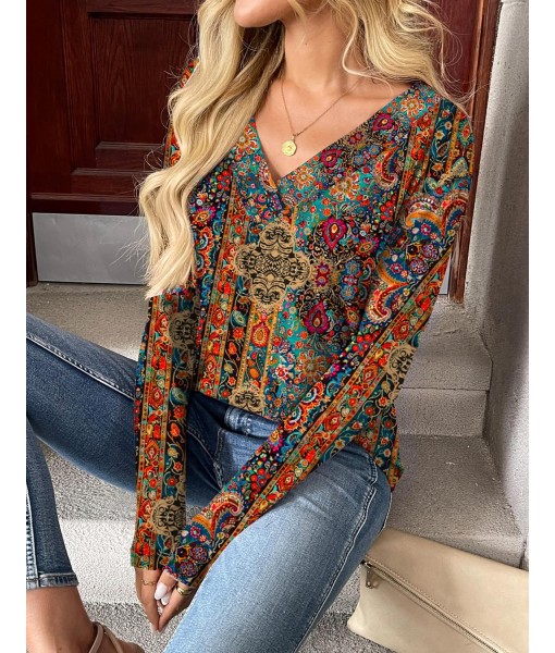 Zeagoo Women Long Sleeve Tops Dressy Casual V Neck Tshirts Basics Tee 2025 Fall Trendy Clothes