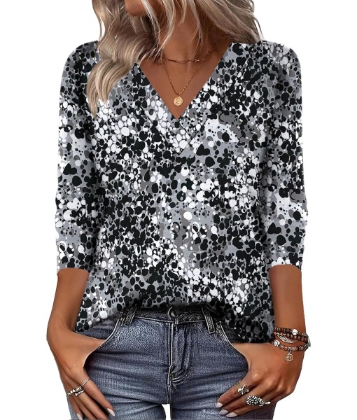 Zeagoo Women Long Sleeve Tops Dressy Casual V Neck Tshirts Basics Tee 2025 Fall Trendy Clothes