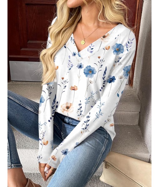 Zeagoo Women Long Sleeve Tops Dressy Casual V Neck Tshirts Basics Tee 2025 Fall Trendy Clothes