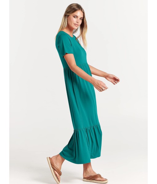 ANRABESS Womens 2025 Summer Casual Maxi Dress A line Tiered Flowy Short Sleeve Crewneck T Shirt Beach Travel Long Dresses