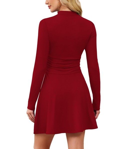 OFEEFAN Long Sleeve Dress Fall Homecoming Formal Party Club Mini Dresses Date Outfits