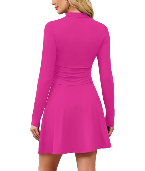 OFEEFAN Long Sleeve Dress Fall Homecoming Formal Party Club Mini Dresses Date Outfits