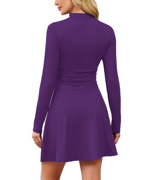 OFEEFAN Long Sleeve Dress Fall Homecoming Formal Party Club Mini Dresses Date Outfits