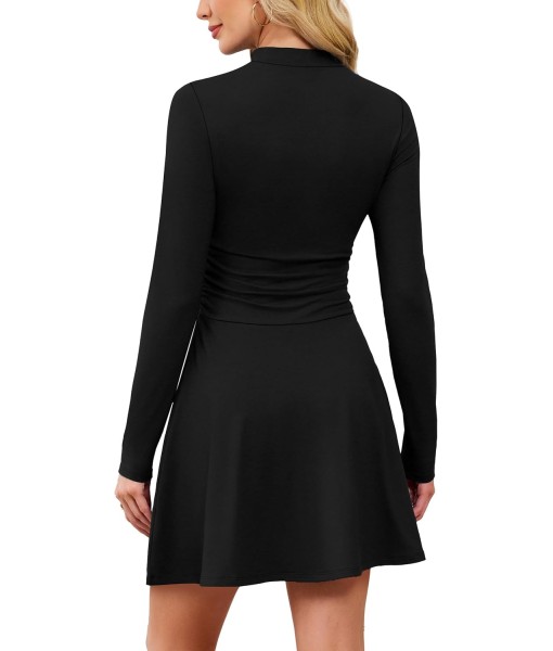 OFEEFAN Long Sleeve Dress Fall Homecoming Formal Party Club Mini Dresses Date Outfits