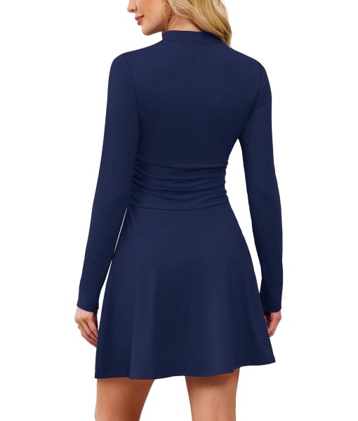 OFEEFAN Long Sleeve Dress Fall Homecoming Formal Party Club Mini Dresses Date Outfits
