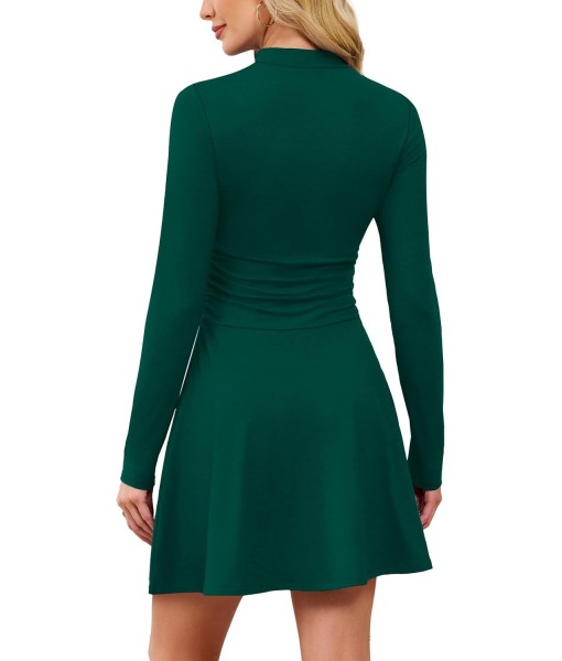 OFEEFAN Long Sleeve Dress Fall Homecoming Formal Party Club Mini Dresses Date Outfits