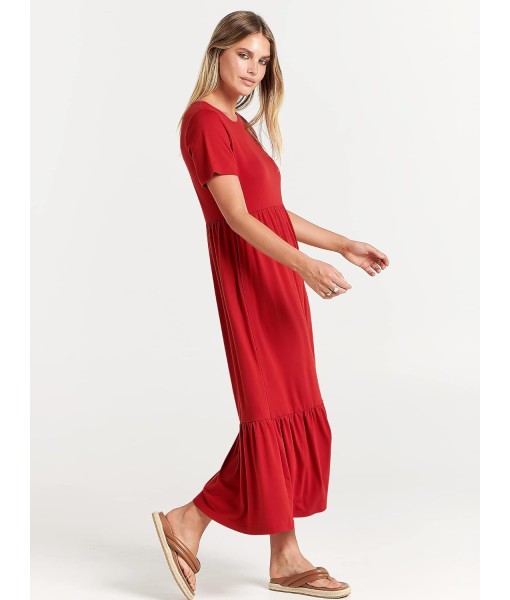 ANRABESS Womens 2025 Summer Casual Maxi Dress A line Tiered Flowy Short Sleeve Crewneck T Shirt Beach Travel Long Dresses
