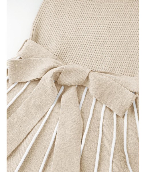 ZESICA Womens 2025 Fall Turtleneck Long Sleeve Sweater Dress Tie Waist Casual Loose Ribbed Knit A Line Midi Dresses