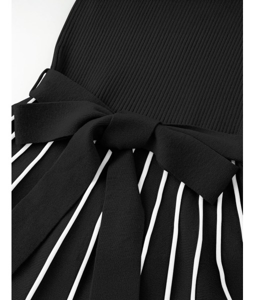 ZESICA Womens 2025 Fall Turtleneck Long Sleeve Sweater Dress Tie Waist Casual Loose Ribbed Knit A Line Midi Dresses