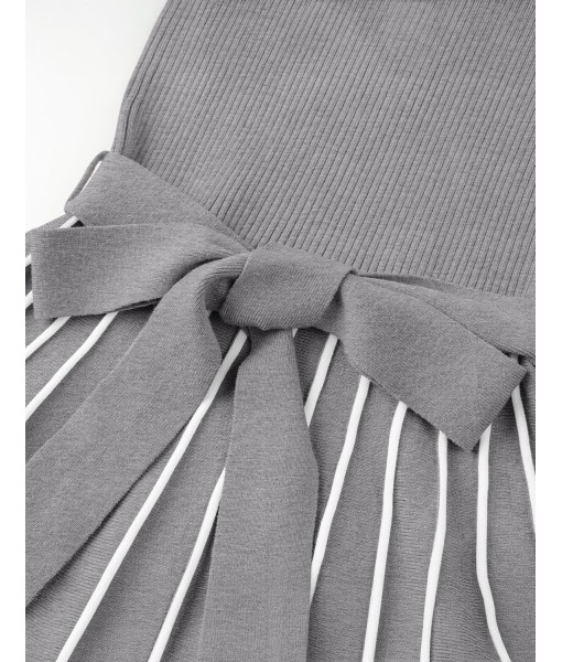 ZESICA Womens 2025 Fall Turtleneck Long Sleeve Sweater Dress Tie Waist Casual Loose Ribbed Knit A Line Midi Dresses