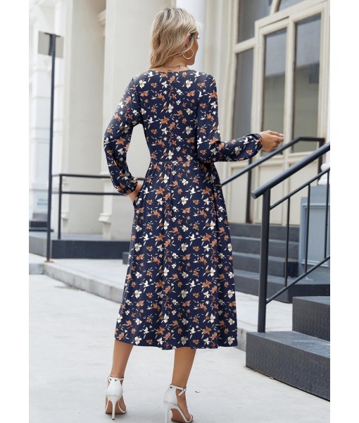 Zeagoo Long Sleeve Dresses for Women 2025 Fall Winter Casual Flowy A-Line Boho Midi Party Long Dress with Pockets
