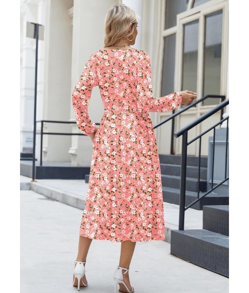 Zeagoo Long Sleeve Dresses for Women 2025 Fall Winter Casual Flowy A-Line Boho Midi Party Long Dress with Pockets