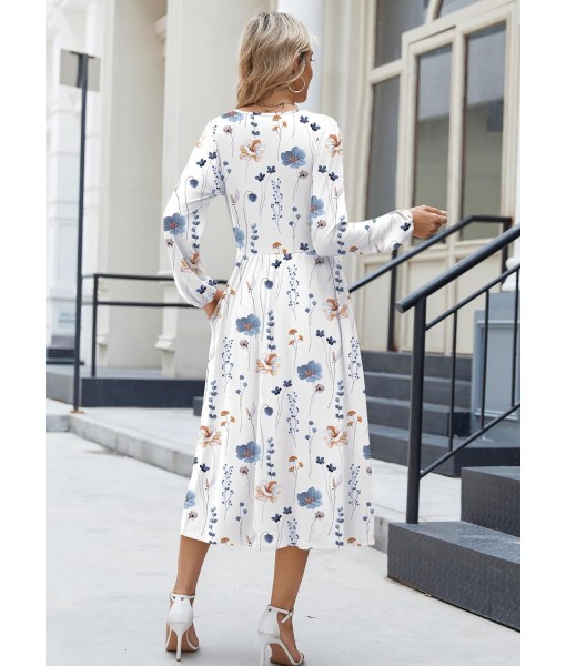 Zeagoo Long Sleeve Dresses for Women 2025 Fall Winter Casual Flowy A-Line Boho Midi Party Long Dress with Pockets