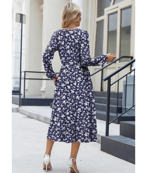 Zeagoo Long Sleeve Dresses for Women 2025 Fall Winter Casual Flowy A-Line Boho Midi Party Long Dress with Pockets