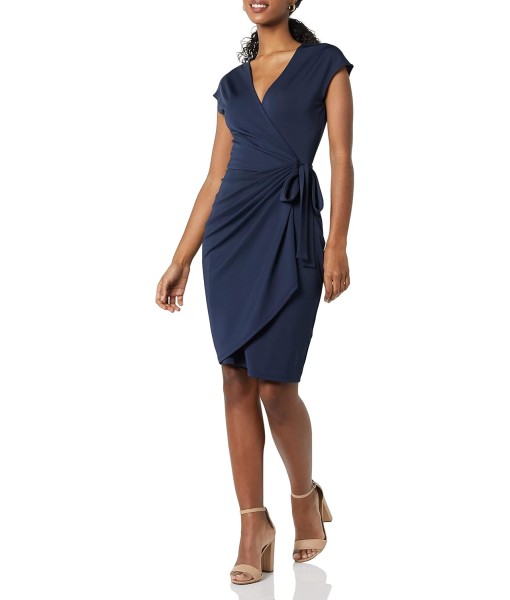 Amazon Essentials Women's Classic Cap Sleeve Wrap Dress (Available in Plus Size)