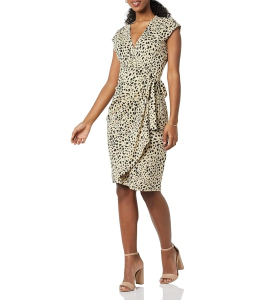 Amazon Essentials Women's Classic Cap Sleeve Wrap Dress (Available in Plus Size)