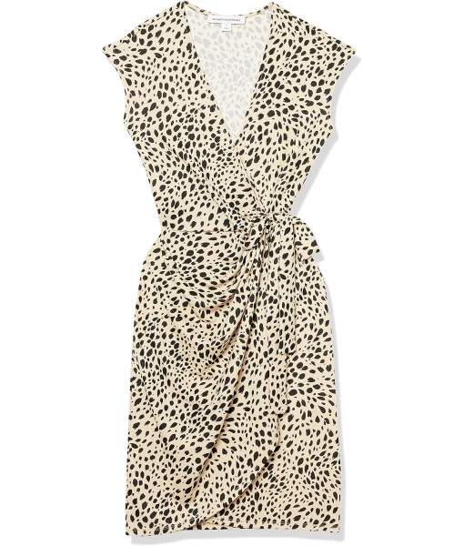 Amazon Essentials Women's Classic Cap Sleeve Wrap Dress (Available in Plus Size)