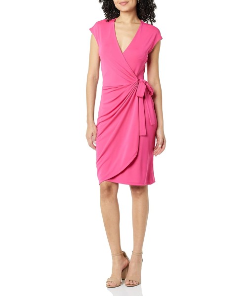 Amazon Essentials Women's Classic Cap Sleeve Wrap Dress (Available in Plus Size)