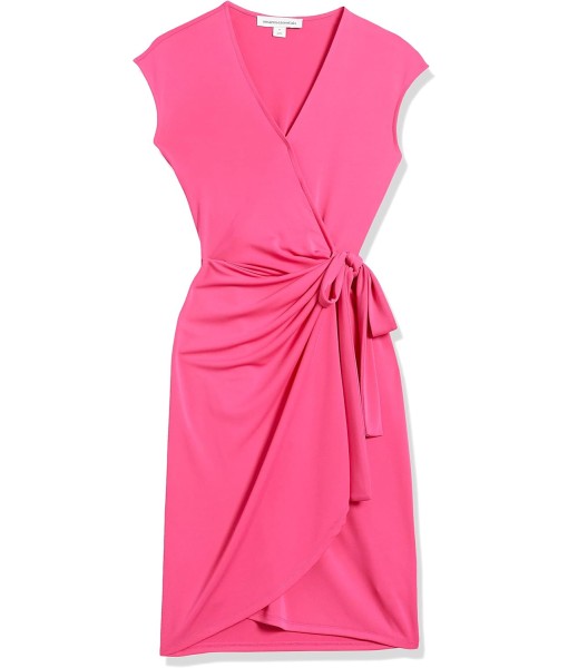 Amazon Essentials Women's Classic Cap Sleeve Wrap Dress (Available in Plus Size)