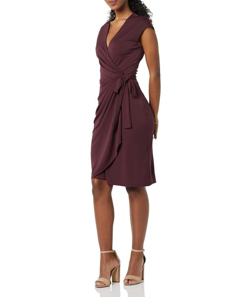 Amazon Essentials Women's Classic Cap Sleeve Wrap Dress (Available in Plus Size)