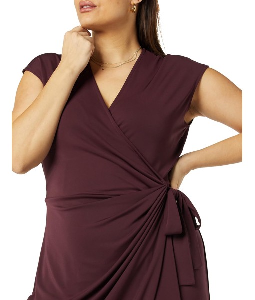 Amazon Essentials Women's Classic Cap Sleeve Wrap Dress (Available in Plus Size)