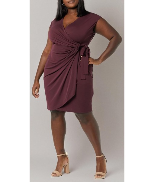 Amazon Essentials Women's Classic Cap Sleeve Wrap Dress (Available in Plus Size)