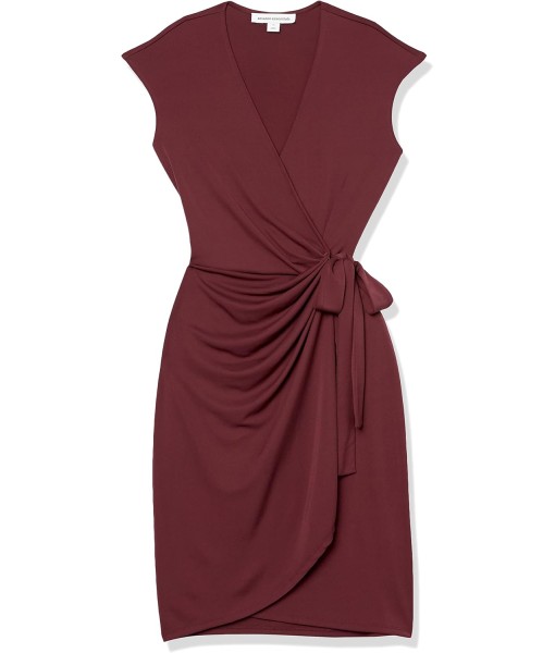 Amazon Essentials Women's Classic Cap Sleeve Wrap Dress (Available in Plus Size)