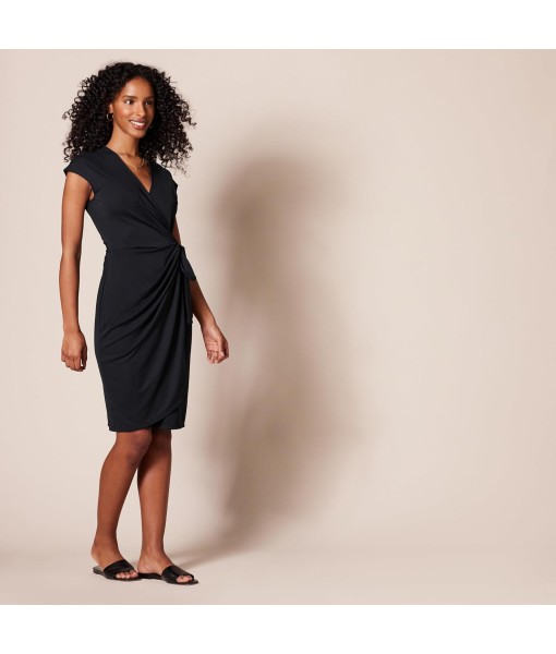 Amazon Essentials Women's Classic Cap Sleeve Wrap Dress (Available in Plus Size)