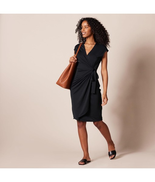Amazon Essentials Women's Classic Cap Sleeve Wrap Dress (Available in Plus Size)