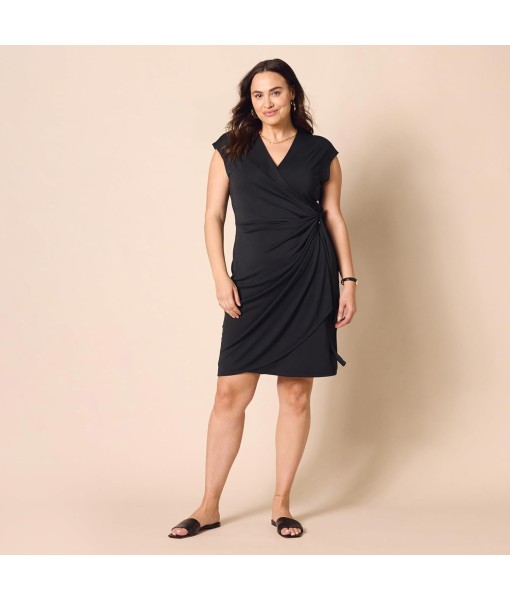 Amazon Essentials Women's Classic Cap Sleeve Wrap Dress (Available in Plus Size)