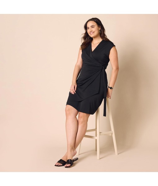 Amazon Essentials Women's Classic Cap Sleeve Wrap Dress (Available in Plus Size)