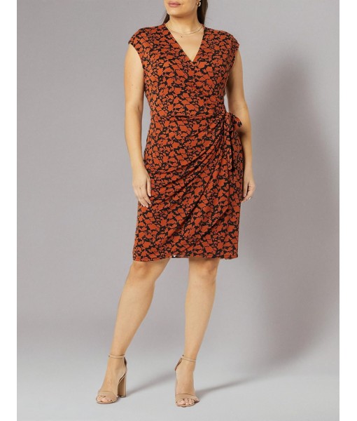 Amazon Essentials Women's Classic Cap Sleeve Wrap Dress (Available in Plus Size)